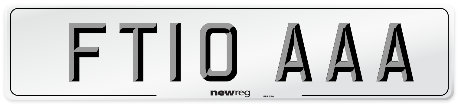FT10 AAA Number Plate from New Reg